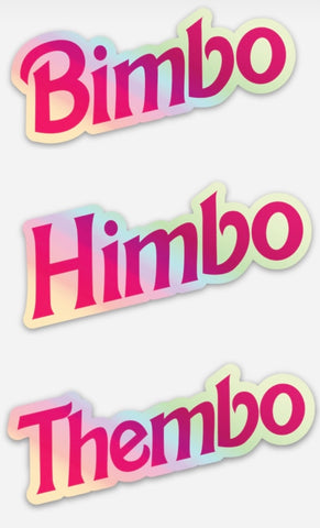 Holographic BIMBO/HIMBO/THEMBO Stickers